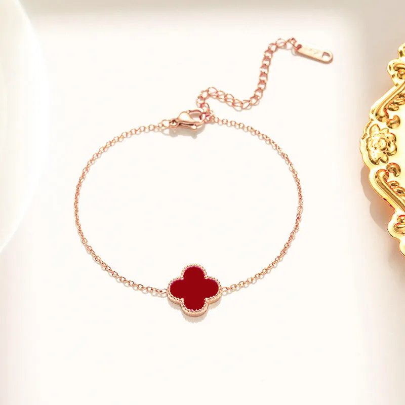 Wholesale Fadeless Stainless Steel Single Flower Bracelet OLY Exclusive