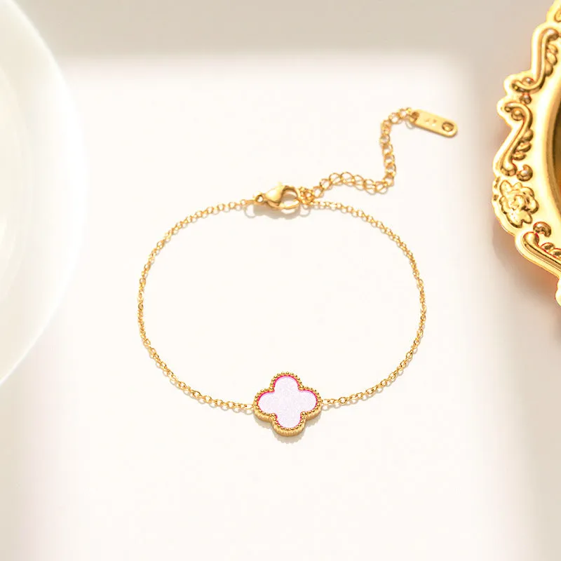 Wholesale Fadeless Stainless Steel Single Flower Bracelet OLY Exclusive