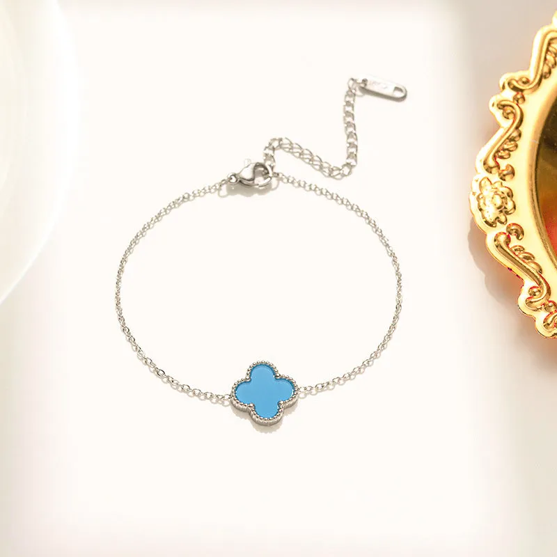 Wholesale Fadeless Stainless Steel Single Flower Bracelet OLY Exclusive