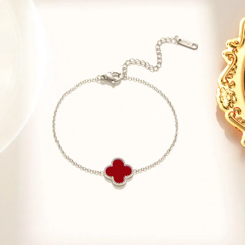 Wholesale Fadeless Stainless Steel Single Flower Bracelet OLY Exclusive
