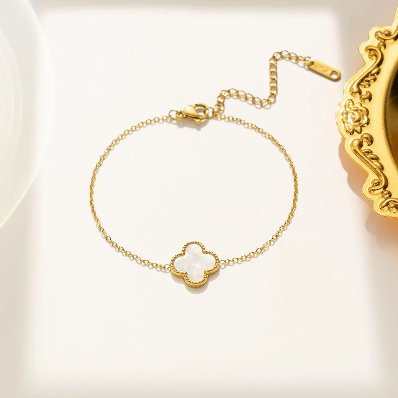 Wholesale Fadeless Stainless Steel Single Flower Bracelet OLY Exclusive