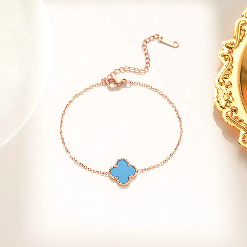 Wholesale Fadeless Stainless Steel Single Flower Bracelet OLY Exclusive