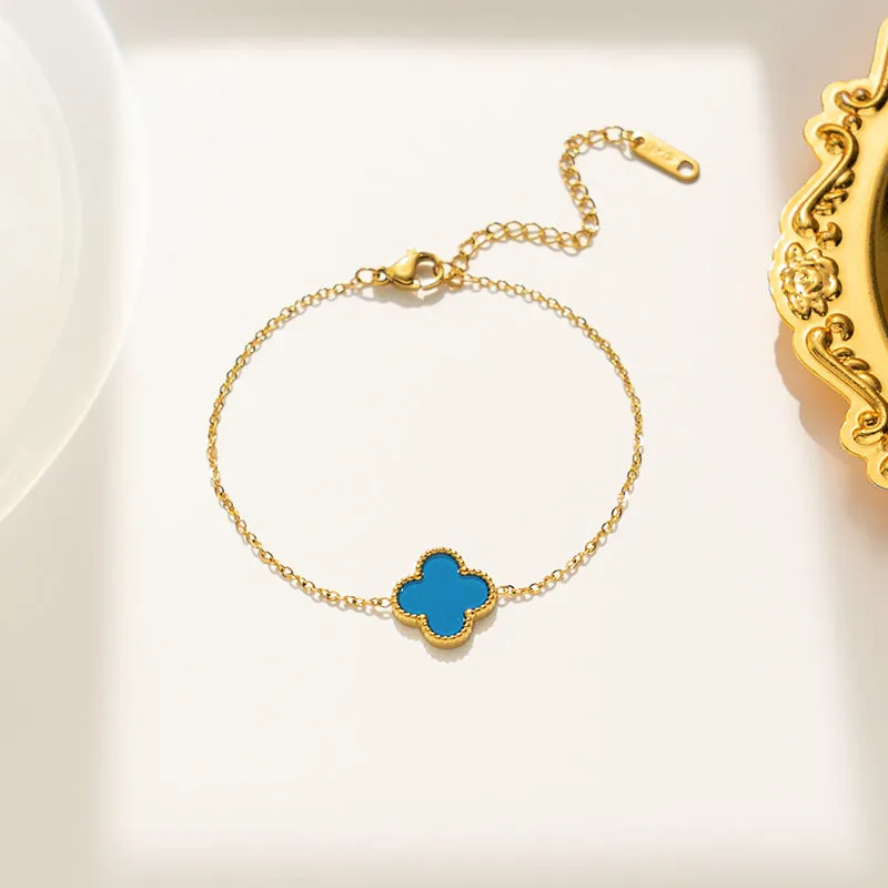 Wholesale Fadeless Stainless Steel Single Flower Bracelet OLY Exclusive