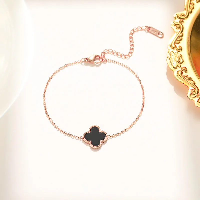 Wholesale Fadeless Stainless Steel Single Flower Bracelet OLY Exclusive