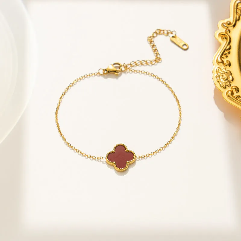 Wholesale Fadeless Stainless Steel Single Flower Bracelet OLY Exclusive