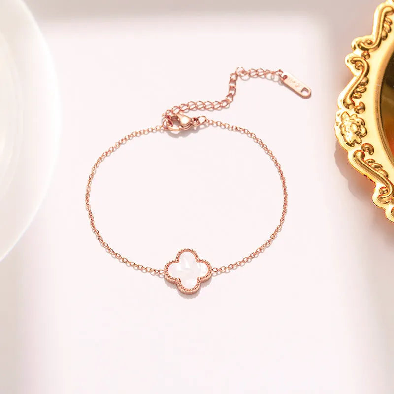 Wholesale Fadeless Stainless Steel Single Flower Bracelet OLY Exclusive