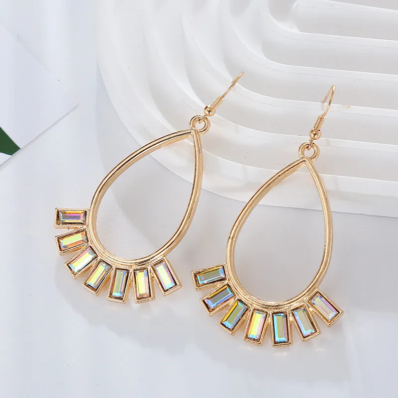 Wholesale Fan Shaped Diamond Earrings