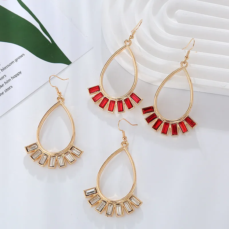 Wholesale Fan Shaped Diamond Earrings