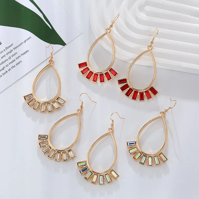 Wholesale Fan Shaped Diamond Earrings