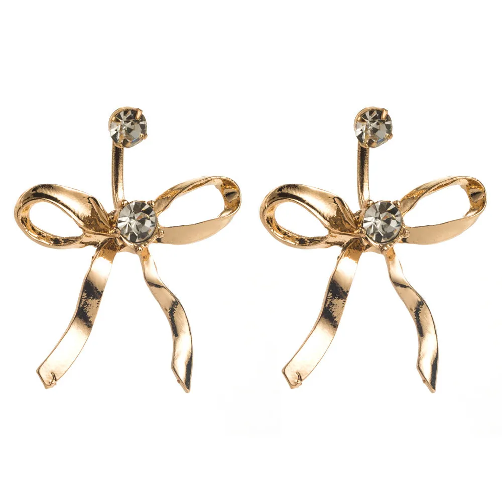 Wholesale Fashion Bow Diamond Earrings