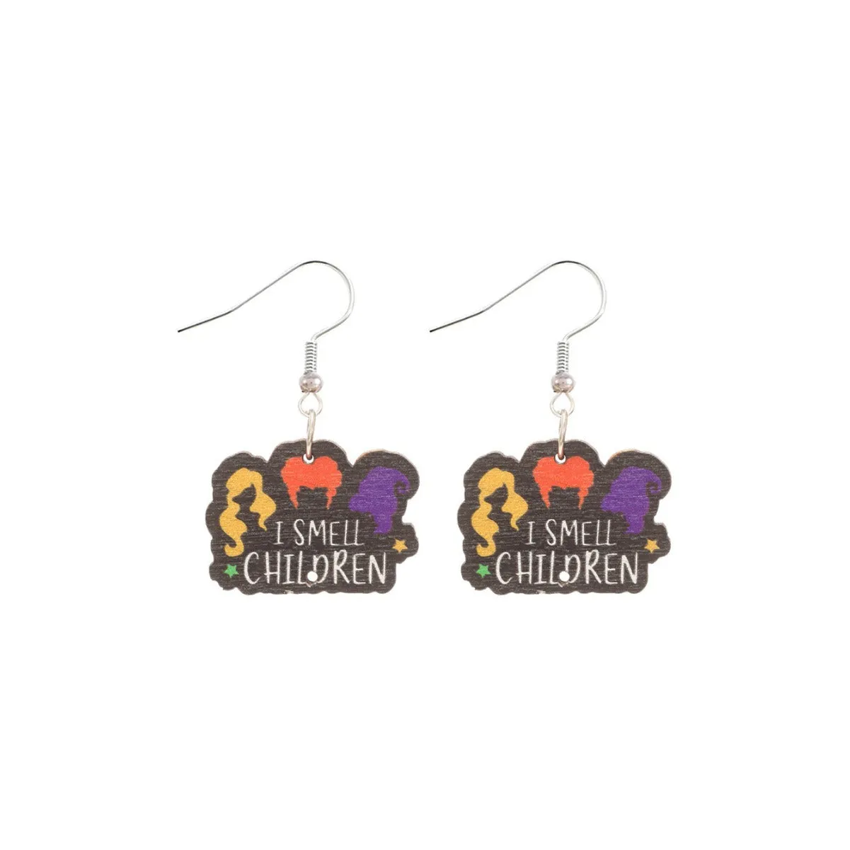 Wholesale Fashion Cat Letter Wood Earrings