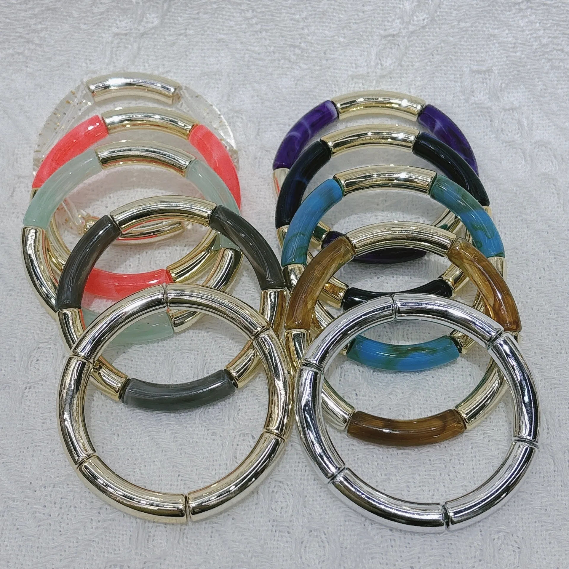 Wholesale  Fashion Creative Tube Beads Elastic Bracelet