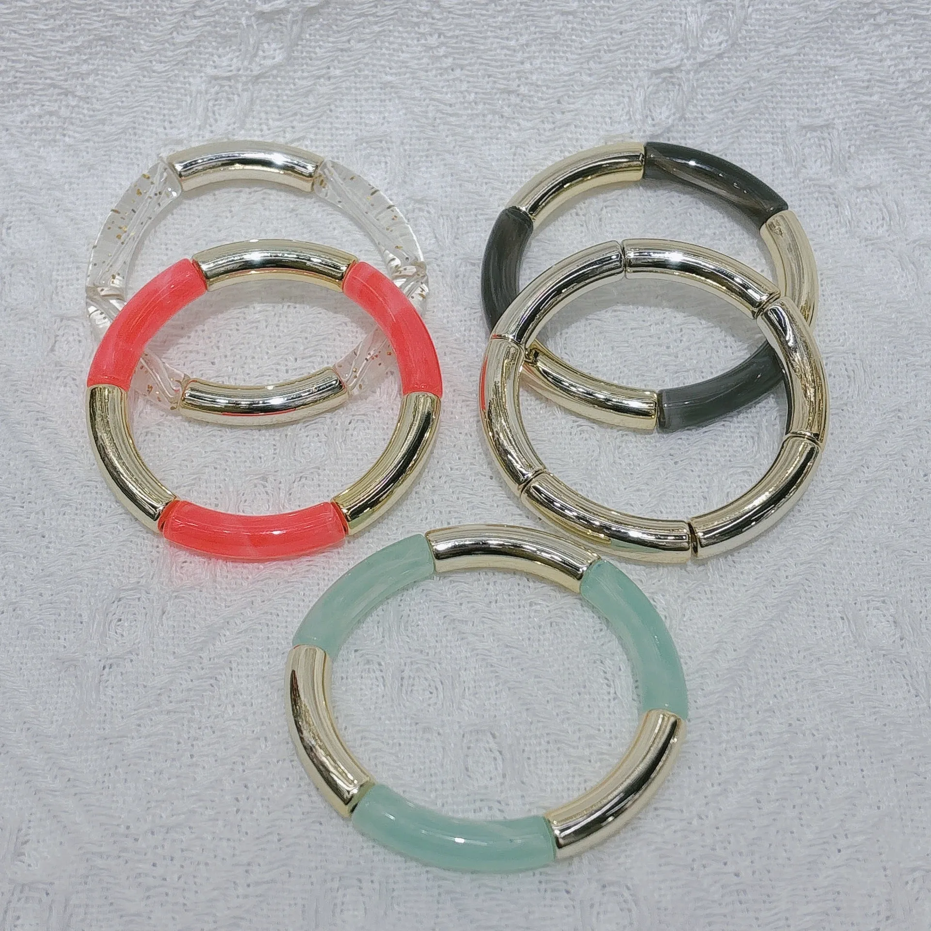 Wholesale  Fashion Creative Tube Beads Elastic Bracelet