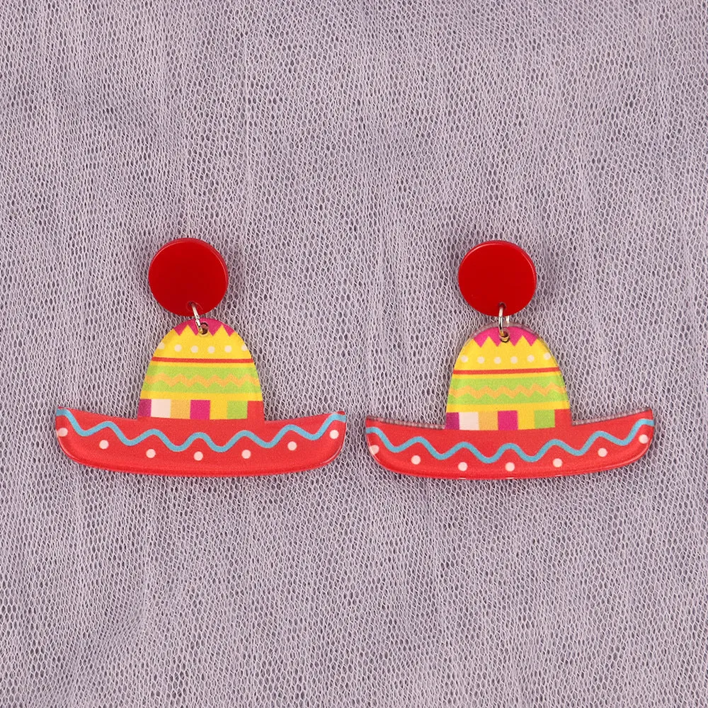 Wholesale Fashion Dragonfly Heart Rainbow Horse Acrylic Earrings