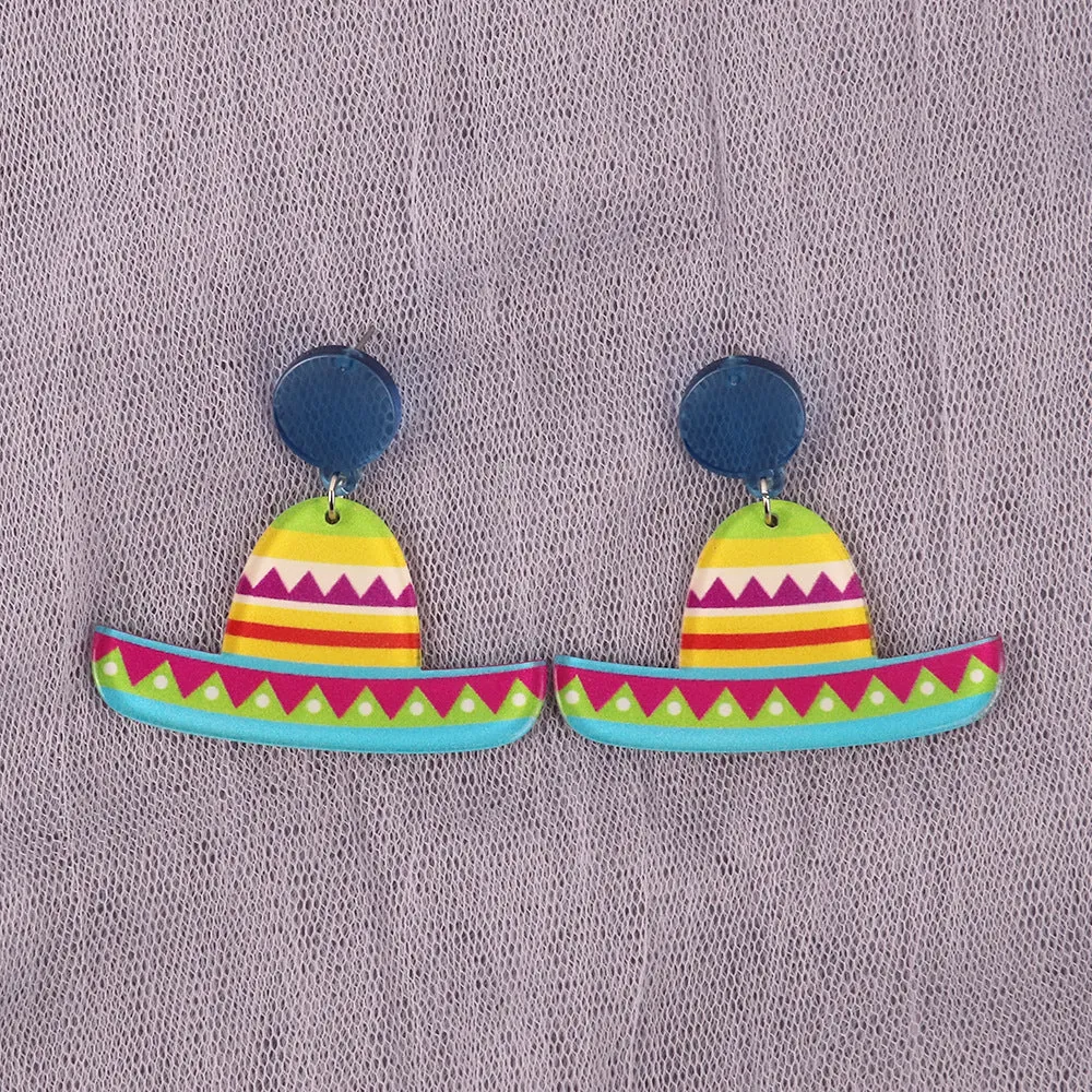 Wholesale Fashion Dragonfly Heart Rainbow Horse Acrylic Earrings