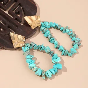 Wholesale Fashion earrings personality creative Bomicia gravel irregular pendant geometric ethnic style Earrings