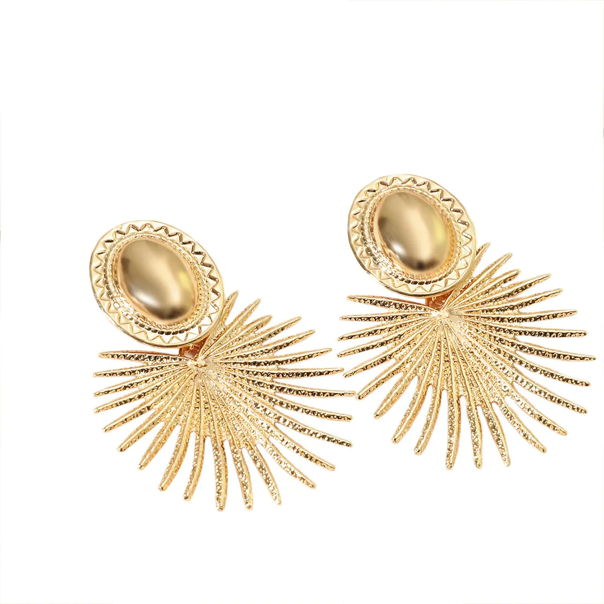 Wholesale Fashion Exaggerated Metallic Earrings