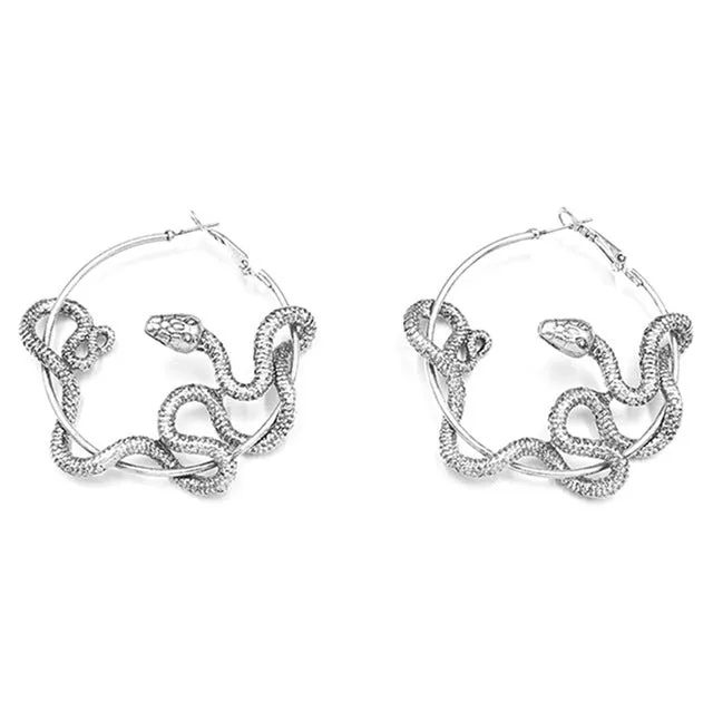 Wholesale Fashion Exaggerated Retro Creative Beauty Snake Earrings