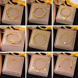 Wholesale Fashion High-end Light Luxury Titanium Steel Bracelet