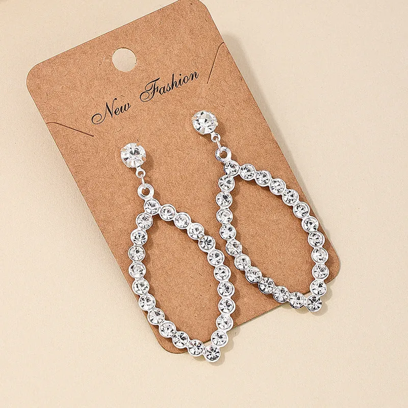 Wholesale Fashion metal geometric heart star ring French high-end temperament simple ladies earrings