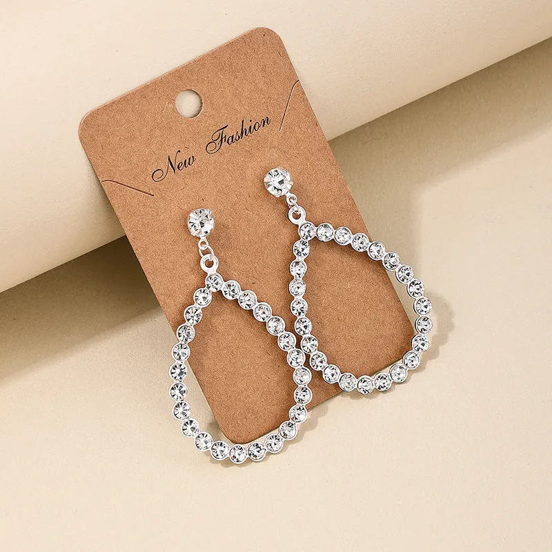 Wholesale Fashion metal geometric heart star ring French high-end temperament simple ladies earrings
