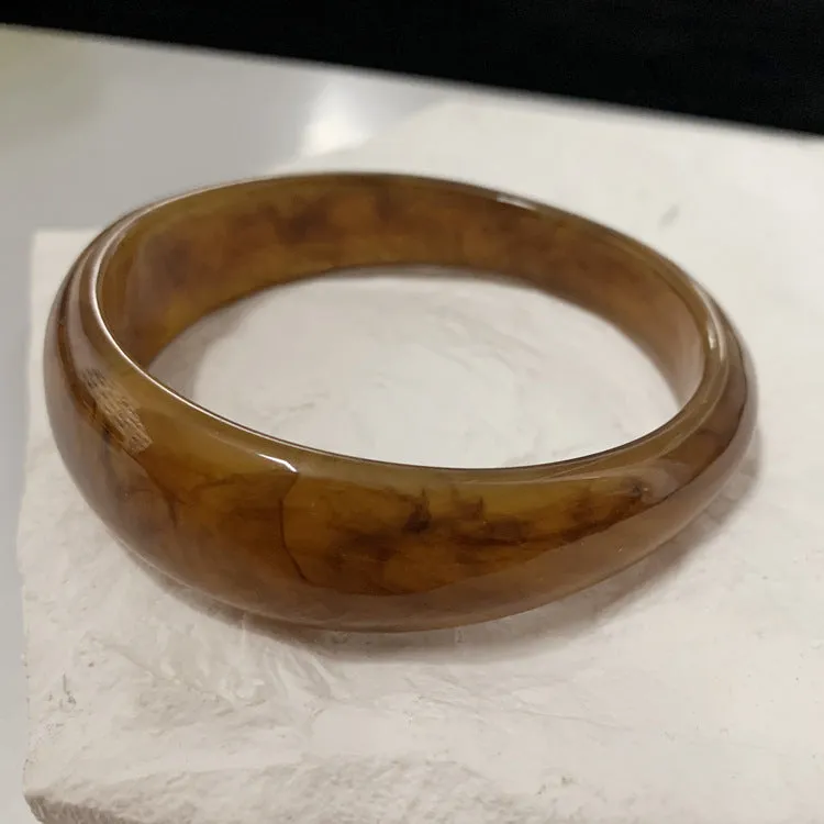 Wholesale fashion new marble acrylic bracelet shaped resin square round bracelet