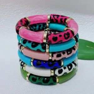 Wholesale Fashion Personality New Leopard Bend Tube Bracelet