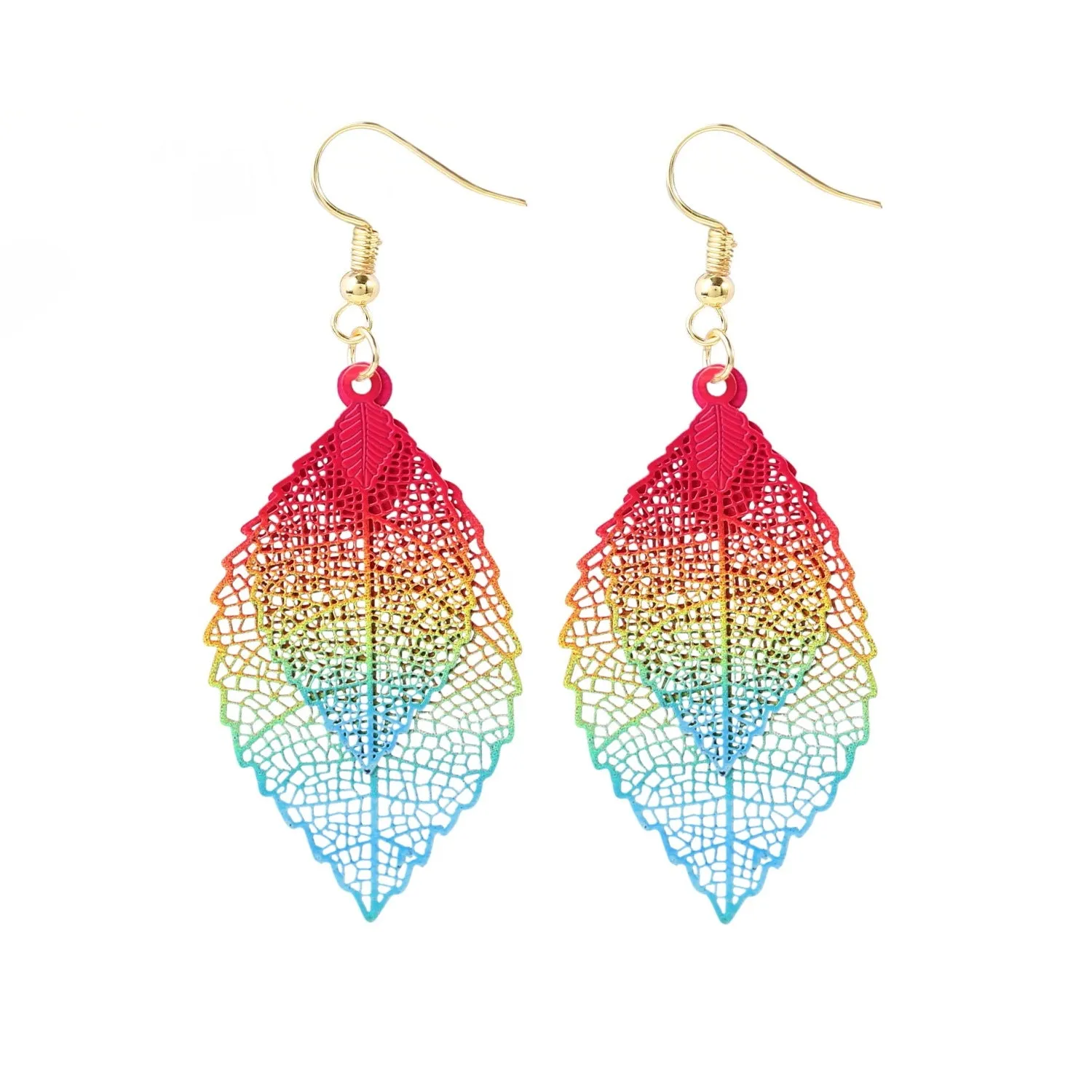 Wholesale Fashion Retro Ethnic Style Leaf Earrings