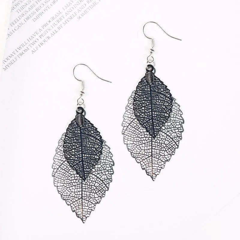 Wholesale Fashion Retro Ethnic Style Leaf Earrings