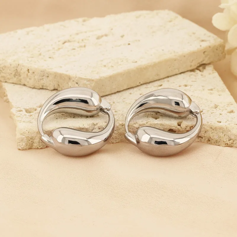 Wholesale Fashion Stainless Steel O Hoop Earrings