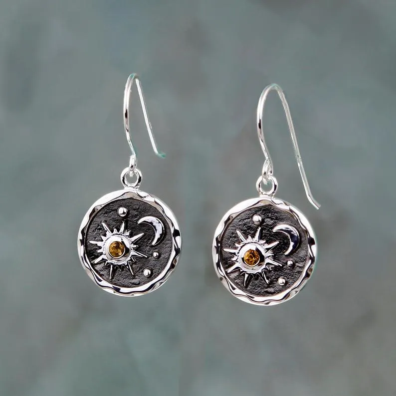 Wholesale Fashion Sun Moon Earrings