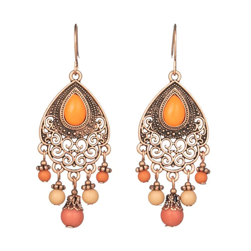Wholesale Fashion Vintage Gold Tassel Earrings