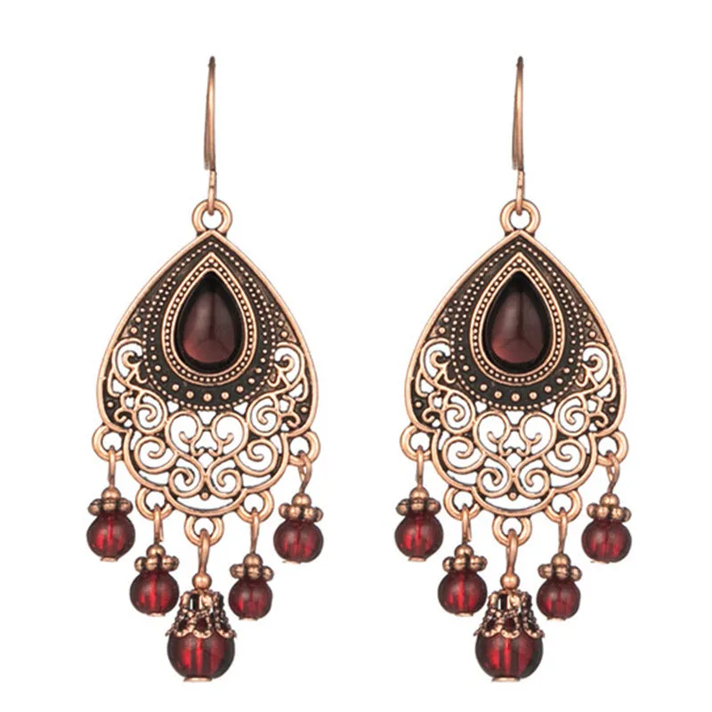 Wholesale Fashion Vintage Gold Tassel Earrings