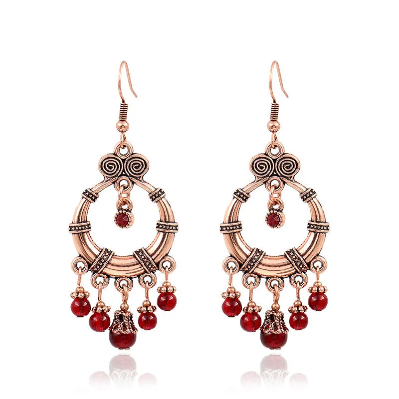 Wholesale Fashion Vintage Gold Tassel Earrings