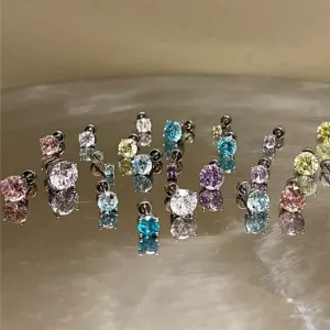 Wholesale Flash Series Huazi claw-set zircon ear bone stud earrings