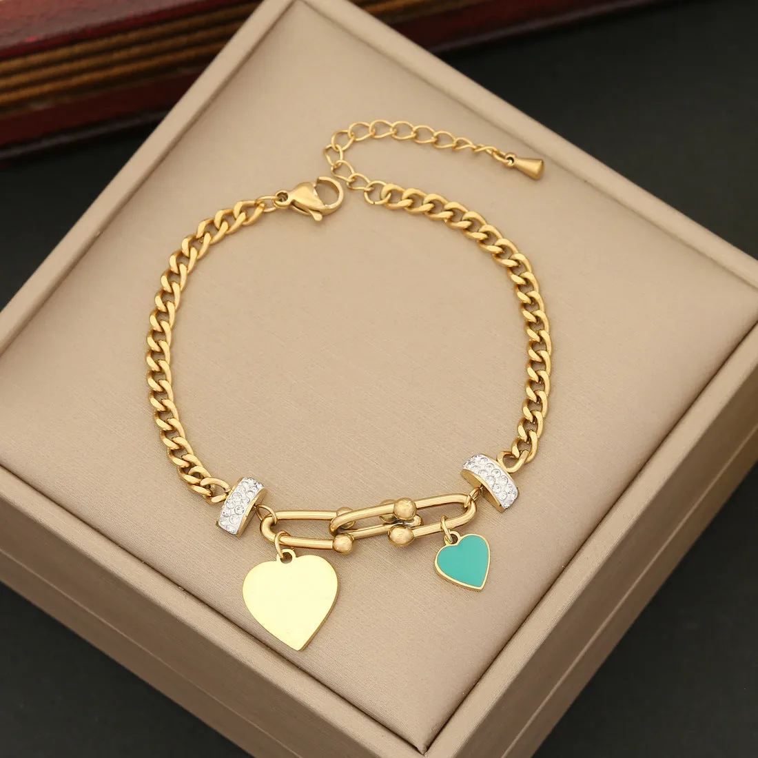 Wholesale Flower Love Butterfly Stainless Steel Bracelet
