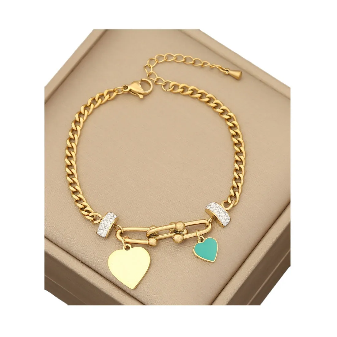 Wholesale Flower Love Butterfly Stainless Steel Bracelet