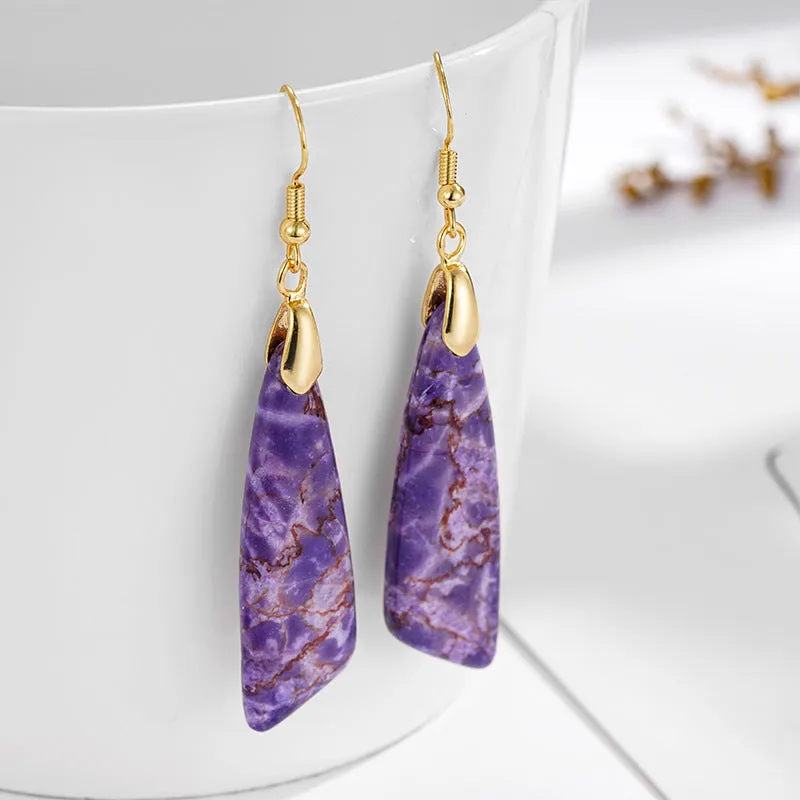 Wholesale Fresh Geometric Simple Temperament Natural Stone Earrings