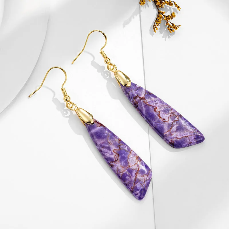 Wholesale Fresh Geometric Simple Temperament Natural Stone Earrings