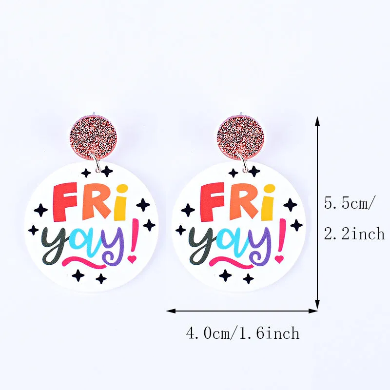 Wholesale Friday Happy Day Earrings
