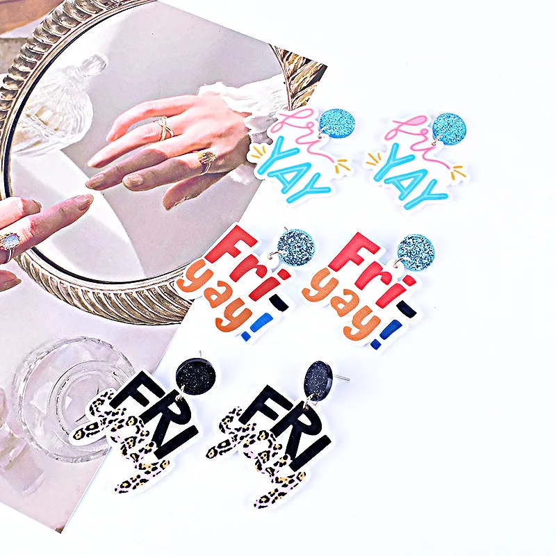 Wholesale Friday Happy Day Earrings
