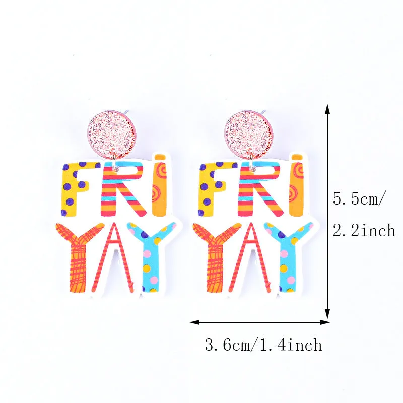 Wholesale Friday Happy Day Earrings