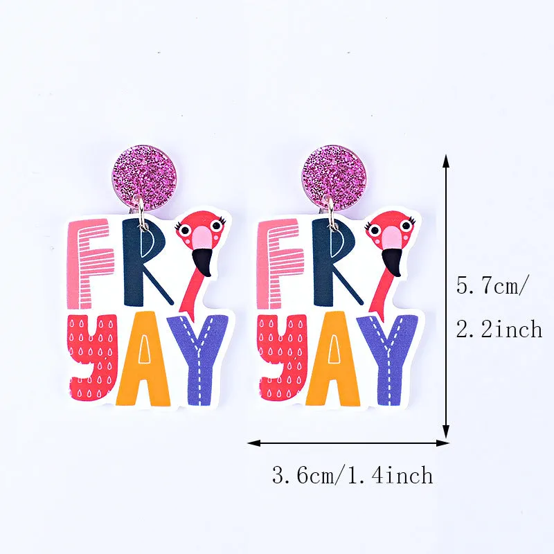 Wholesale Friday Happy Day Earrings
