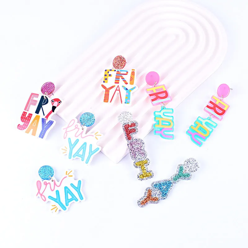 Wholesale Friday Happy Day Earrings