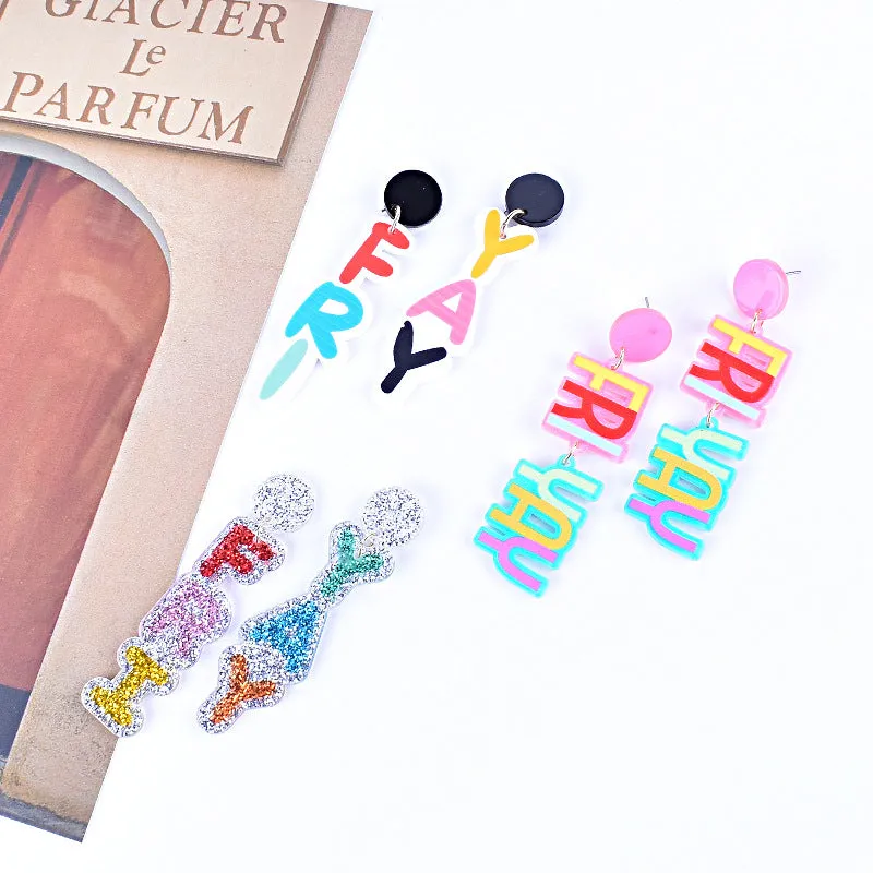 Wholesale Friday Happy Day Earrings