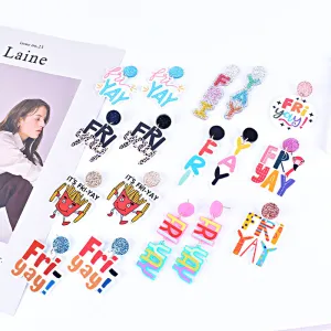 Wholesale Friday Happy Day Earrings