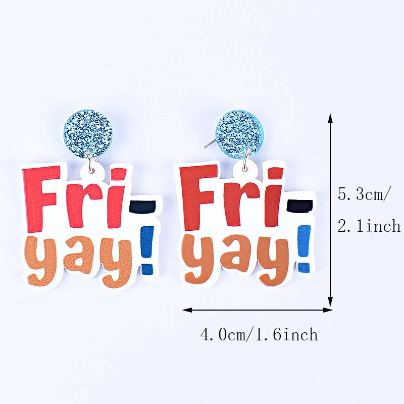 Wholesale Friday Happy Day Earrings