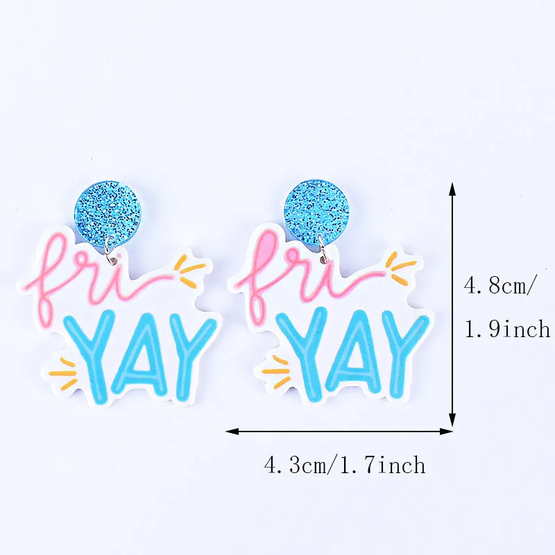 Wholesale Friday Happy Day Earrings