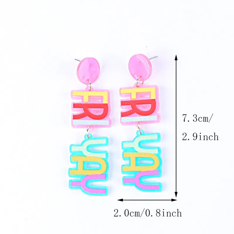 Wholesale Friday Happy Day Earrings