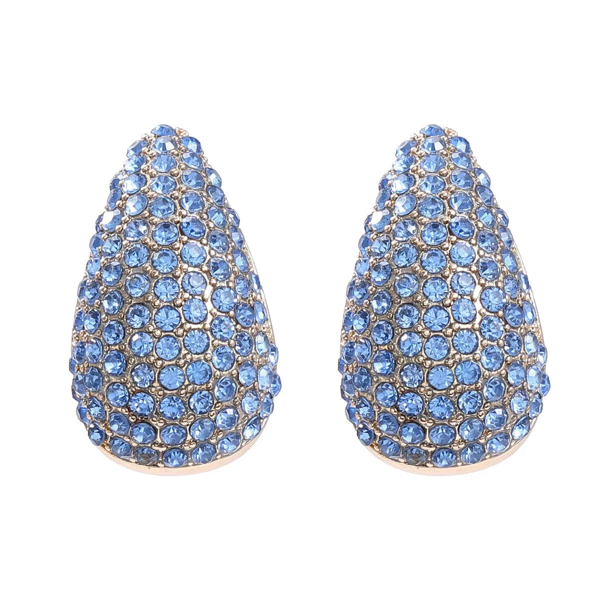Wholesale Full Diamond Droplet Shaped Alloy Earrings